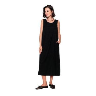 Imagem de Vestido Feminino Biamar Longo Gola Redonda Marinho-Feminino