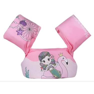 Imagem de Colete Piscina Criança Infantil, Boia com Braço Salva-Vidas, Não Fura (Sereia)