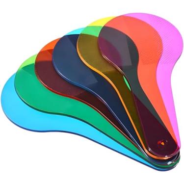 Imagem de Zenarao Color Paddles, 6Pcs Optics Color Filter, Plate Montessori Educational Science Educational Painting Color Drawing Cognition Science, Color Wheels