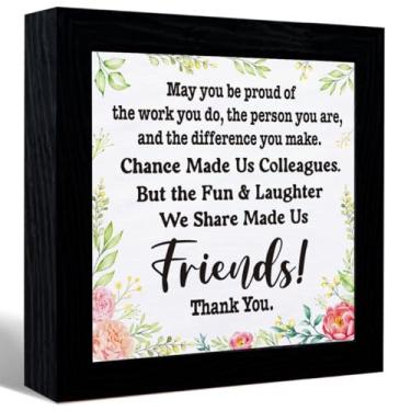 Imagem de Flower May You Be Proud Of The Work You Do Sign Desk Decor, Inspirational Quotes Canvas Frame Table Sign For Home Office Shelf Desk Decor, Presentes Para Colegas de Trabalho Mulheres Homens