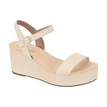 Imagem de Sandália Anabela Feminina Beira Rio 8407.135 - Creme