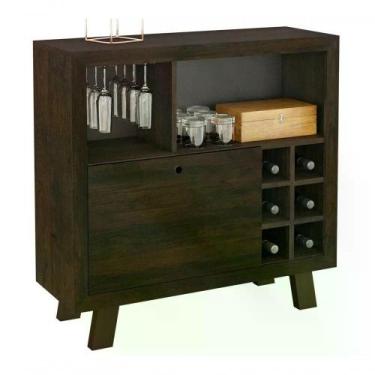 Imagem de Adega Bar Com Suporte Para Taças Ad5002 Rustico Rustico - TECNO MOBILI