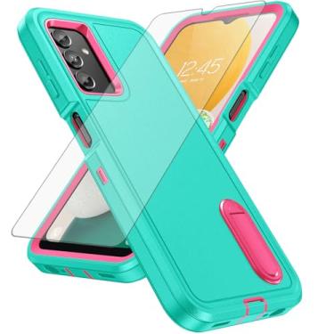 Imagem de Asuwish Capa de telefone para Samsung Galaxy A13 4G/5G com protetor de tela híbrido suporte oculto robusto à prova de choque rígido protetor resistente A04s M13 G5 A 13 LTE 13A 2022 mulheres homens