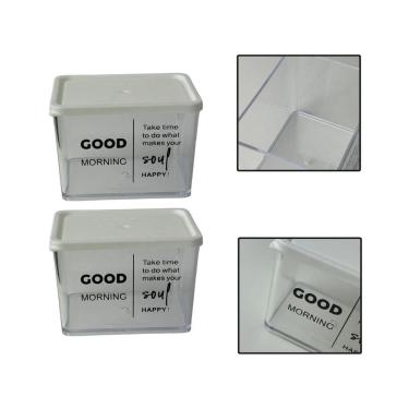 Imagem de Kit 2 Potes Herméticos Organizadores Alimentos Sabão 370Ml