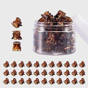 Imagem de Pacote com 36 mini grampos de cabelo, pequenos grampos de cabelo de plástico para mulheres ou meninas, 3 cores disponíveis