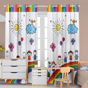 Imagem de Cortina Infantil Estampada Blackout 2,80X 2,20 para Quarto, Criança, B
