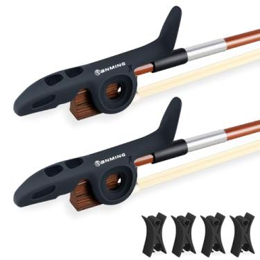 Imagem de RANMING Suporte de arco de violino preto, 2 peças