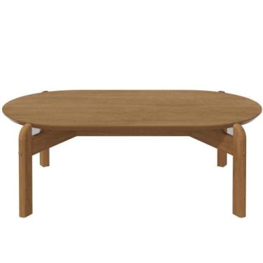 Imagem de Mesa De Centro Oblonga Sala De Estar 06009 Cedro Dcasa - CASA D MÓVEIS