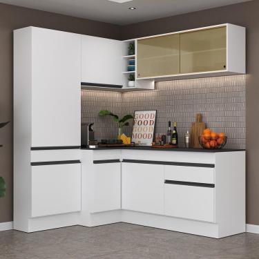 Imagem de Armário De Cozinha Completa De Canto 964 Branco/preto