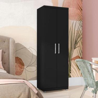 Imagem de Armário Organizador Multiuso 2 Portas Sabrina AJL Móveis, Preto