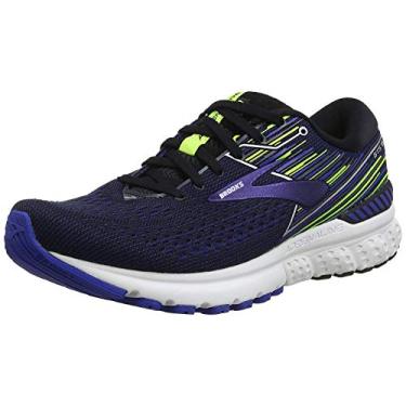 Imagem de Brooks Adrenaline GTS 19 Tênis de corrida masculino, Preto/azul/vida noturna, 44