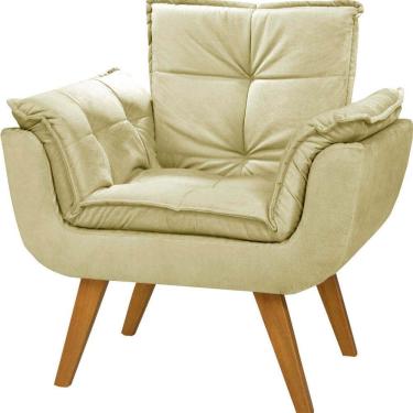 Imagem de Poltrona Decorativa Opala Suede Cinza - Dora Bela Cor 0130