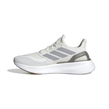 Imagem de adidas Tênis feminino Pureboost 5, Branco/cinza glória/metálico cibernético, 9.5