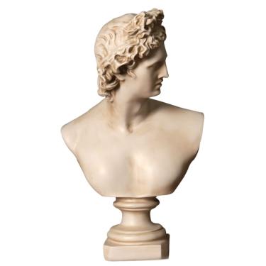 Imagem de Estátua de busto Apollo 30 cm Escultura em resina clássica grega G