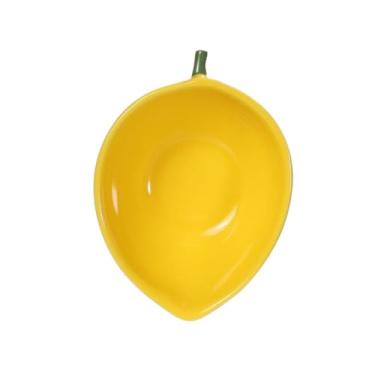 Imagem de Taça Cerâmica Resistente a Altas Temperaturas，Tigelas de Cerâmica para uso Doméstico Bowl Fruta Coleção Tigela Cumbuca Porcelana(Limão)