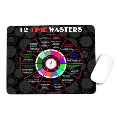 Imagem de TUYCORPUS 12 Time Traps Mouse Pad, Time Warrior Desk Pad, The Productivity Reminder Large Desk Mat, Mouse Mat Acessórios Essenciais de Computador para Estudo, Trabalho e Fins de Referência NNA