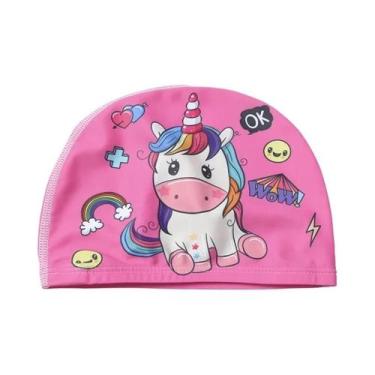 Imagem de Touca De Natação Infantil Em Tecido Elástico Para Meninos E Meninas, C