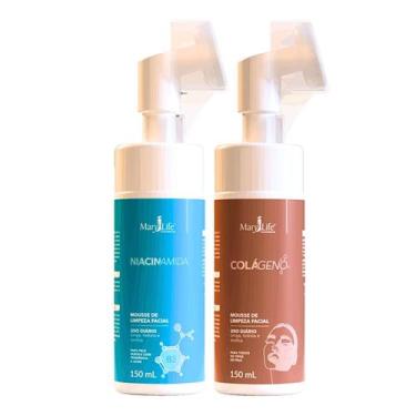 Imagem de Kit Mousse Facial Colágeno e Niacinamida Mary Life 300 ml - Bio Intint