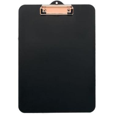 Imagem de Prancheta Duratex Office BLACK com Prendedor Metálico Rosê 33,5X23CM -