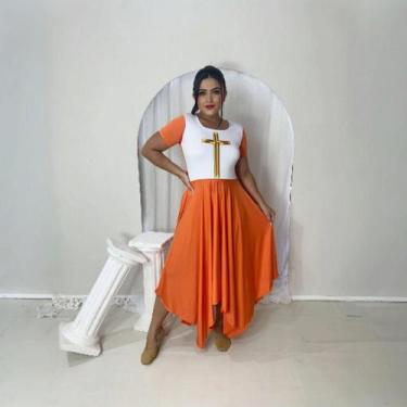 Imagem de Vestido de Dança Coreografia Plus Size Cruz Moda Evangélica - MISS FLO