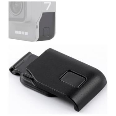 Imagem de Capa de porta lateral de substituição para Gopro Hero 7 preta, à prova de poeira e à prova de poeira e à prova d'água porta HDMI peça de reparo acessórios de câmera, adequado para Gopro Hero 7 preto