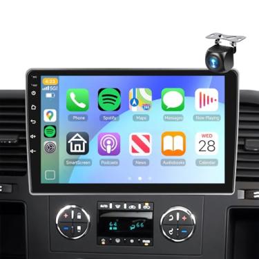 Imagem de 4G + 64G Android 15 estéreo automotivo para Chevy Silverado 2007-2013 GMC Sierra Yukon com Carplay sem fio Android Auto, 10,1 polegadas 1280 x 720 tela sensível ao toque GPS/WiFi/Bluetooth 5.0/FM/32EQ