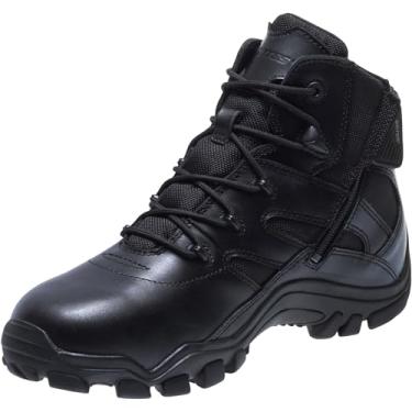 Imagem de Bota de uniforme masculina Bates Delta Side Zip 15 cm, Preto, 8.5