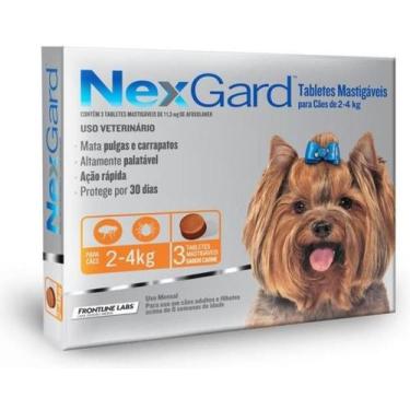 Imagem de Nexgard c/ 3 comp para cães de 2 até 4kg - Boehringer