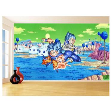 Imagem de Papel De Parede Dragon Ball Goku Vegeta Anime 3,5M Dbz413 - Você Decor
