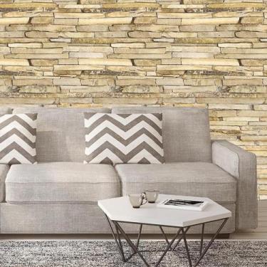 Imagem de Papel De Parede Tons Bege E Marrom Autocolante Sala Quarto - LRP