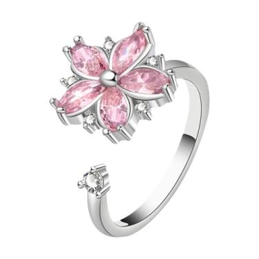 Imagem de Fidget feminino - floral ajustável | Brinquedo calmante de redução de estresse para auxílio à meditação, recuperação física, trabalho, deslocamento, discurso público, sala de aula, estudante