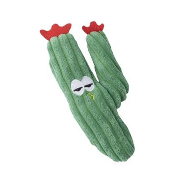 Imagem de Brinquedos de gato com erva de gato, brinquedos interativos para gatinhos | Boneca compacta de pelúcia interativa em forma de cacto para exercícios em casa, calmante, protetor de móveis de apartamento