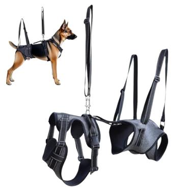Imagem de Peitoral para levantamento de corpo inteiro, suporte de mobilidade ajustável para cães idosos com deficiência em recuperação, colete para transporte para treinamento de reabilitação de recuperação de
