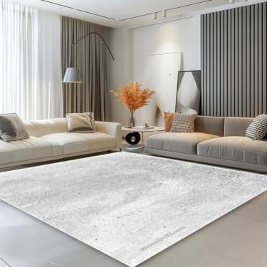 Imagem de Tapete minimalista moderno para sala de estar, branco puro, decoração para casa, tapete grande para quarto, cabeceira, fácil de limpar (200x400cm 78,7x157in/Sem fiapos-2)