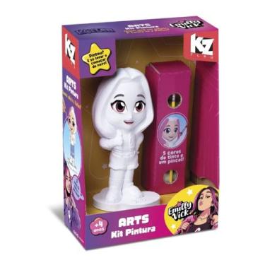 Imagem de Boneca Para Pintura Infantil Emily Vick Com 5 Tintas Pincel - Elka Pla