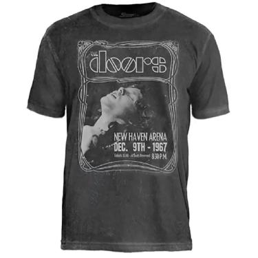 Imagem de Camiseta de Banda The Doors Stamp em Algodão Manga Curta Gola Redonda-Feminino