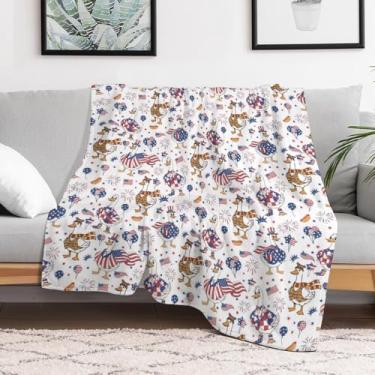 Imagem de Cobertor de pato Dia da Independência Cobertores quentes de flanela macia decoração para sofá sofá quarto cobertor presentes para crianças e adultos 76 cm x 101 cm