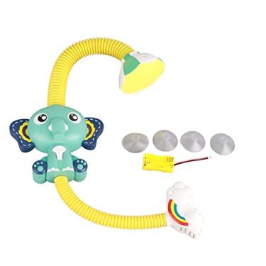 Imagem de Naroote Crianças Chuveiro Elétrico Bonito Elefante Forma bebê Banho Brinquedo do Banheiro para Prazer Feliz, Chuveiro de Spray de água para Crianças Verão Diversão (Azul)