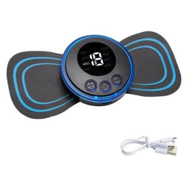 Imagem de Mini Massageador Elétrico Portátil Aparelho Massageador Elétrico Recarregável Portátil p/Dor Muscular Pescoço Pernas Coluna Lombar e Cervical sem fio usb fisioterapia tensão relaxamento corporal