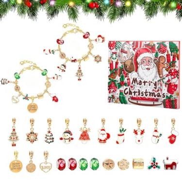 Imagem de Calendário do Advento 2025, grade de Natal 24, caixa de contagem regressiva, acessórios de decoração de quebra-cabeça, presente de Natal, Papai Noel vermelho