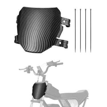Imagem de IUVWISN Placa de matrícula de bicicleta elétrica E placa frontal compatível com Ridstar Q20 Super 73 S1 S2 Y1 RX Macfox X1S X1S X X2 Commuter EBike Electric Mountain Bike Padrão de fibra de carbono