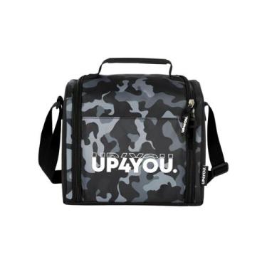 Imagem de Lancheira Térmica Merendeira Militar Menino Up4You - Cinza - Luxcel