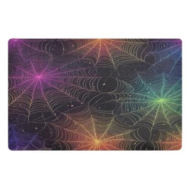 Imagem de STAYTOP Tapete colorido de Halloween para entrada externa 81 x 50 cm, tapete de boas-vindas ao ar livre/interno, tapetes de banho fofos, capacho frontal antiderrapante para entrada, pátio, áreas de