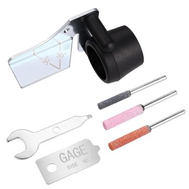 Imagem de Kit Afiação Motosserras 1453 para Dremel, Conjunto Acessórios Ferramentas Rotativas com Pedras Afiar e Guia Ângulo para Ferramentas Jardinagem