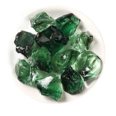 Imagem de Decoração de aquário com cristais de cura feitos à mão para ioga, geometria, decoração de casa, difusor de pedras, ornamentos (M, verde escuro)