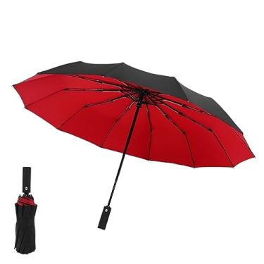 Imagem de LMJYU Guarda-chuva guarda-chuva totalmente automático dobrável masculino feminino guarda-sol chuva feminino guarda-chuva de negócios à prova de vento