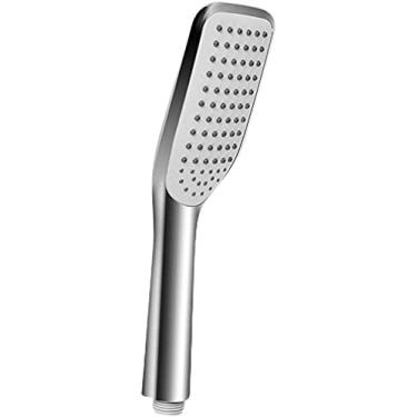 Imagem de YYBOES Cabeça de chuveiro com filtro de chuveiro elétrico ABS galvanizado prata contendo 60 saídas de água de silicone multifuncional cabeça de chuveiro portátil de alta pressão