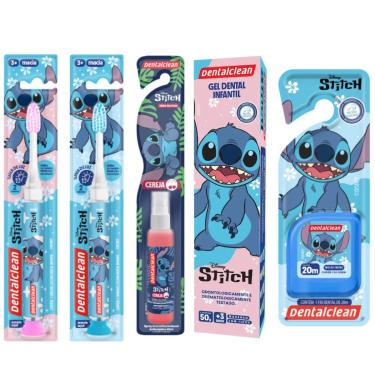 Imagem de ESCOVA LUZ + GEL + SPRAY + FIO DENTAL STITCH - DENTALCLEAN