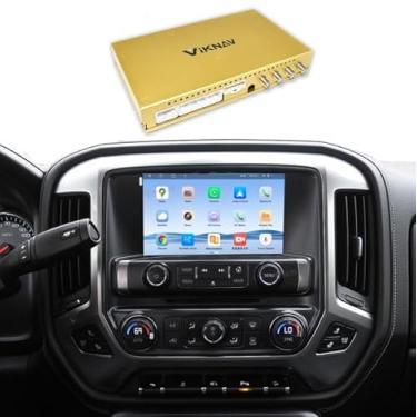 Imagem de Decodificador Android para GMC Sierra Chevrolet Silverado 2014-2018 Caixa de atualização de rádio sem fio CarPlay Android Auto Decodificador de retenção do sistema OEM (tela OEM 20.3 cm)