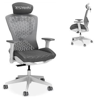 Imagem de RESPAWN SPIRE Cadeira de escritório ergonômica com suporte lombar, apoio de cabeça, braços ajustáveis e almofada de assento de gel refrescante, assento de malha respirável confortável para escritório